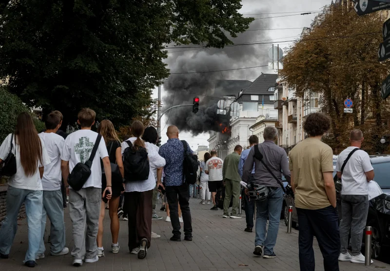 Orosz dróntalálat érte az SZBU ukrán titkosszolgálat kijevi központját